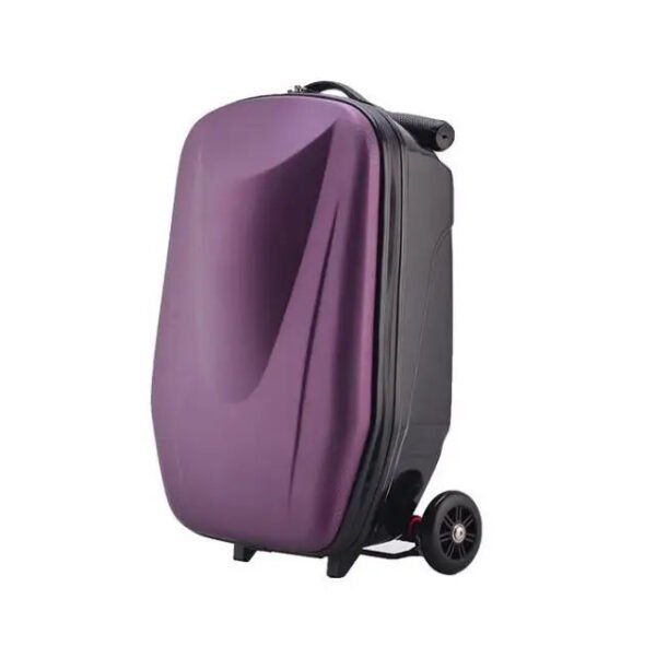 Carrylove 21  Inch Adults Scooter Luggage Carry On Rolling Suitcase Lazy Trolley Bag With Wheels